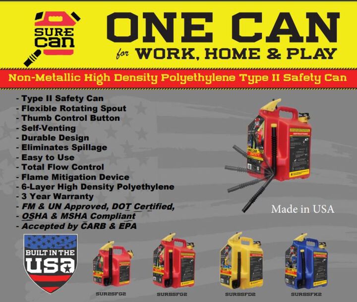 Surecan 5 Gal Diesel Fuel Safety Can Type ll, large image number 1