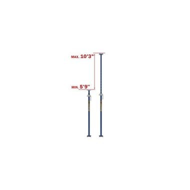 Metaltech Heavy Duty Adjustable Shoring Post 5'9in to 10'3in, large image number 1