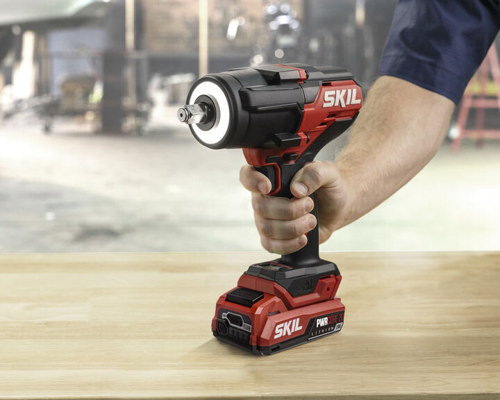 SKIL PWRCORE 20 Brushless 20V 1/2 Inch Mid Torque Impact Wrench Kit, large image number 4