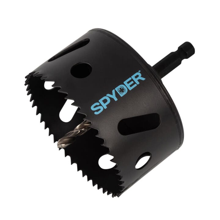 Spyder 3-1/2 Inch Bi-Metal Arbored Hole Saw, HSS Pilot Bit