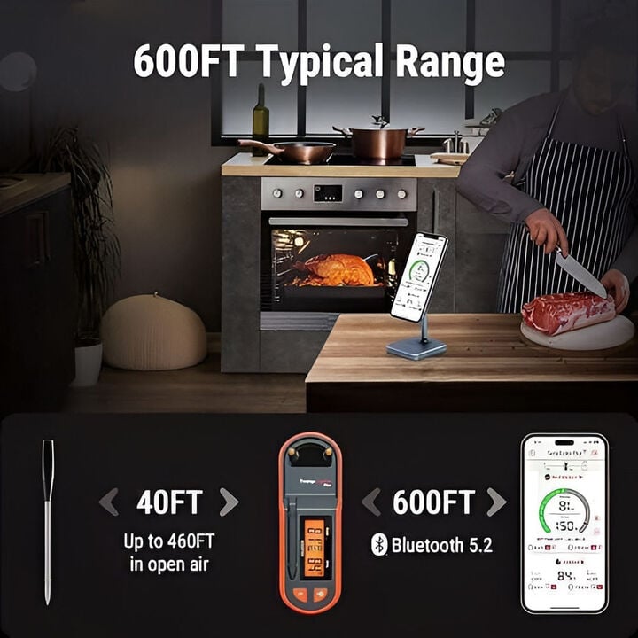 TempPro TempSpike Plus Bluetooth Grill Thermometer, large image number 1