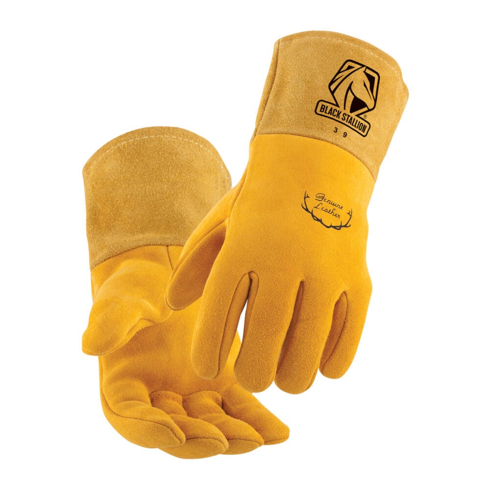 Black Stallion MightyMIG Tan Premium Deerskin MIG Gloves, large image number 1