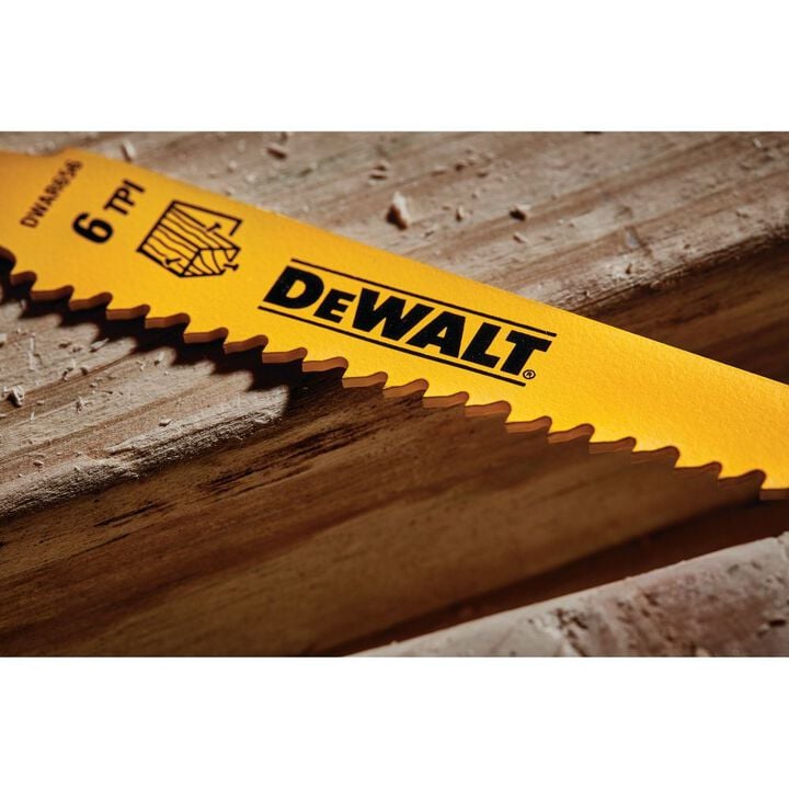 DEWALT 6 Inch 6TPI Bi-Metal Recip Blade -5 Pk, large image number 6