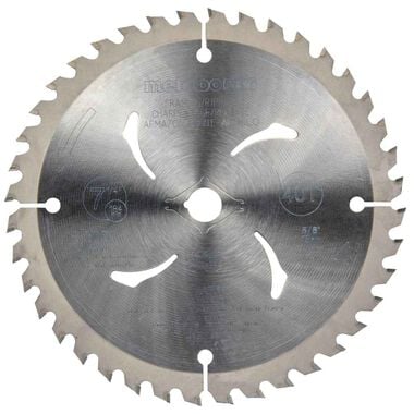 Metabo HPT Circular Saw Blade Tungsten Carbide Tipped Arbor Finish 7 1/4in ATB 5/8in40T