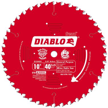 Diablo Tools 10 in. x 40 Tooth Carbide Circular Saw Blade, large image number 0
