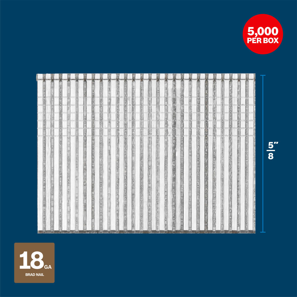Bosch 5/8 Inch x 18 Gauge Brad Nails, 5000 Count, large image number 2