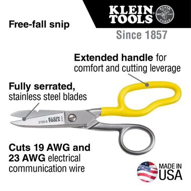 Klein Tools Free-Fall Snip Stainless Steel, large image number 1