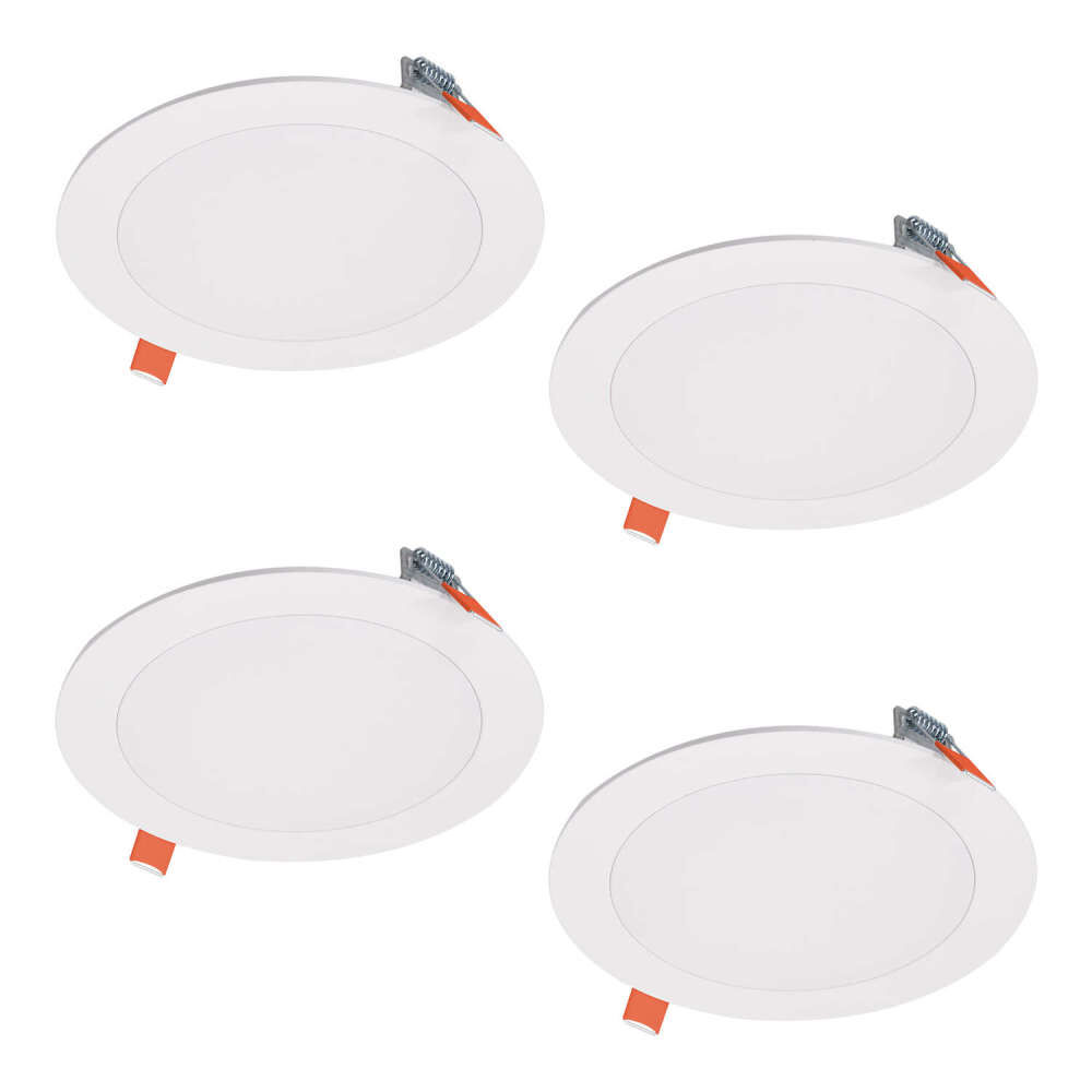 Halo Downlight 6in Matte White 12.6W 900 Lumen LED 4pk, large image number 1