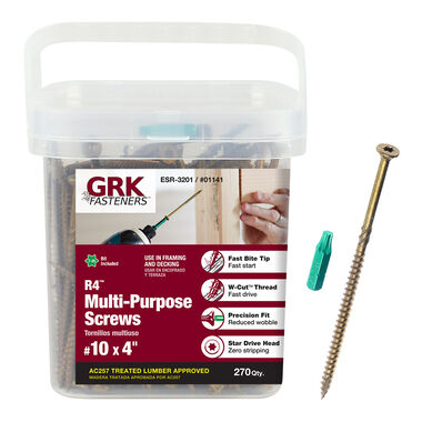 GRK Fasteners R4 Screw Pro-Pak 10 x 4in