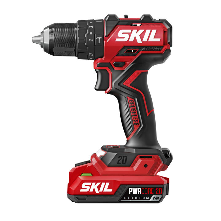 SKIL 20V 1/2 Inch Brushless Compact Hammer Drill Kit, large image number 2