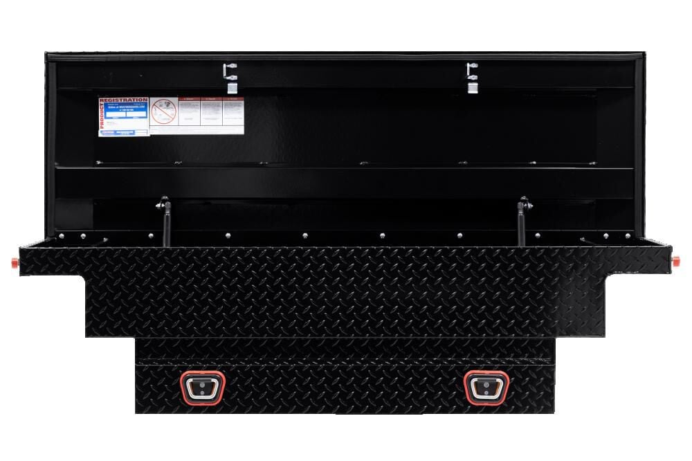 Weather Guard Saddle Truck Tool Box Aluminum Compact Low Profile Black, large image number 3