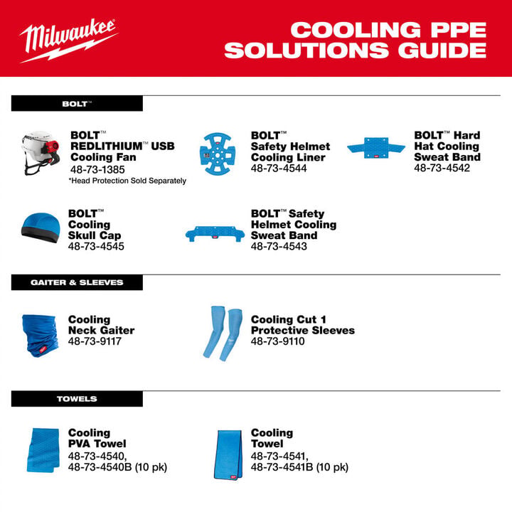 Milwaukee Cooling Neck Gaiter Blue, large image number 7