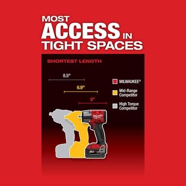 Milwaukee M18 FUEL 3/8inch Mid Torque Impact Wrench with Friction Ring Kit, large image number 5