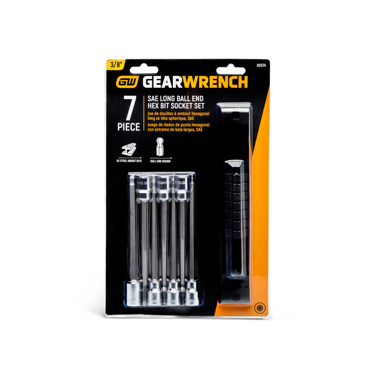 GEARWRENCH Ball End Hex Bit Socket Set 7 Pc. SAE, large image number 1