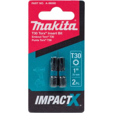 Makita Impact X T30 Torx 1 Insert Bit 2/pk, large image number 2