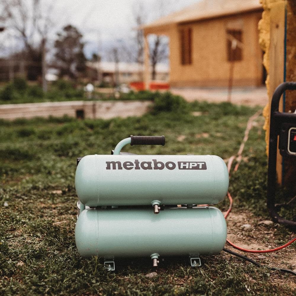 Metabo hpt ec99sm portable 4 sales gallon twin stack air compressor