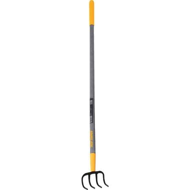 True Temper 4-Tine Forged Cultivator with Cushion End Grip-on Hardwood Handle