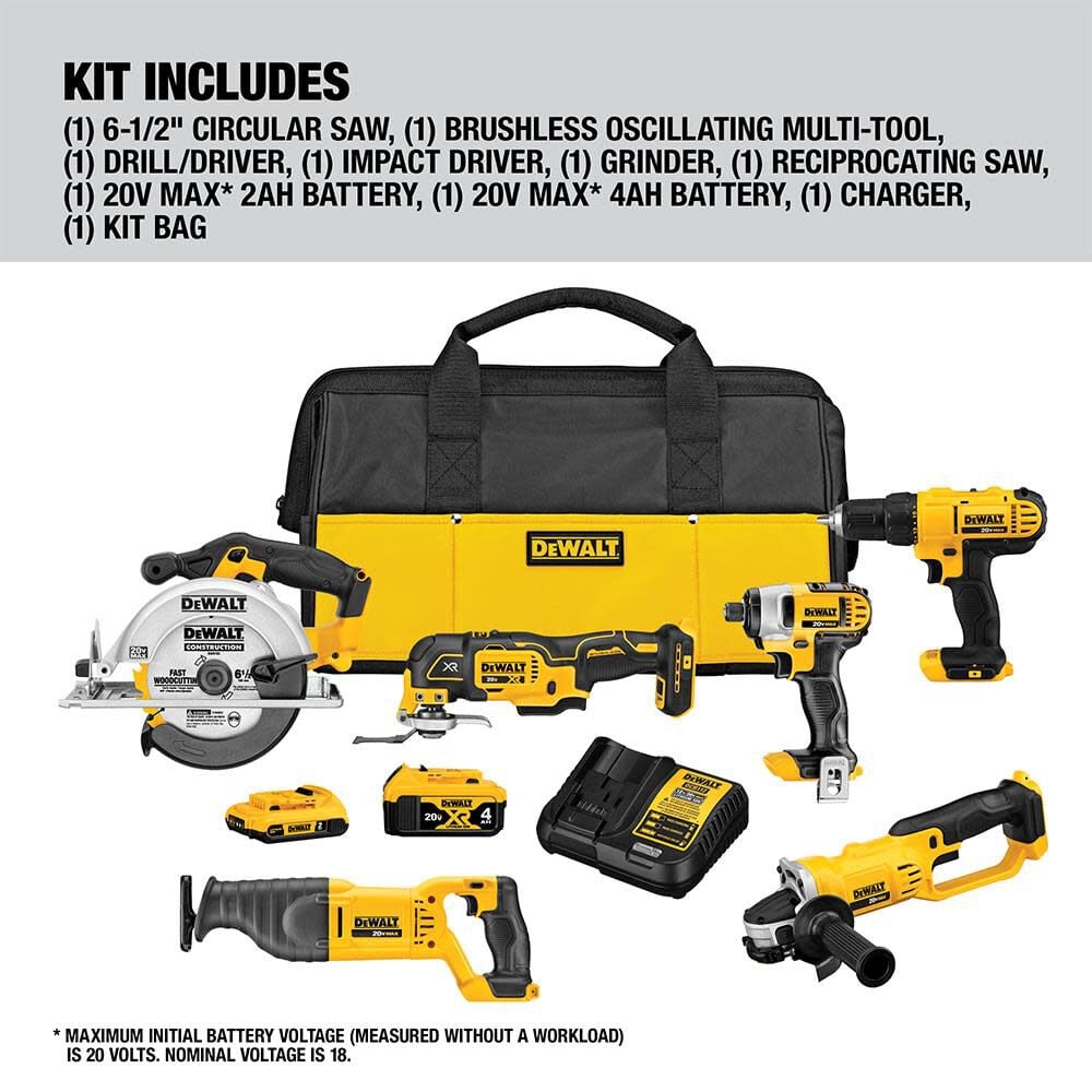DEWALT 20V 6 Tool Combo Kit DCK661D1M1 Acme Tools