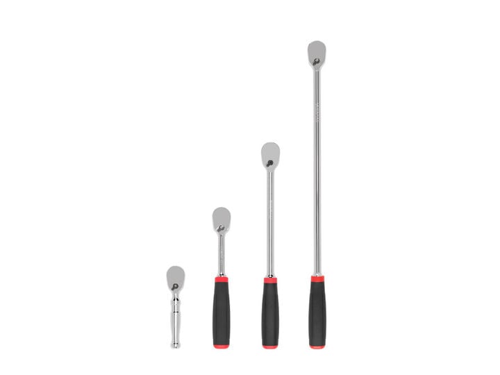 Tekton 3/8 Inch Non-QR Comfort Grip Ratchets, 4-1/2, 8, 12, 18 Inch, 4 Pieces, large image number 0