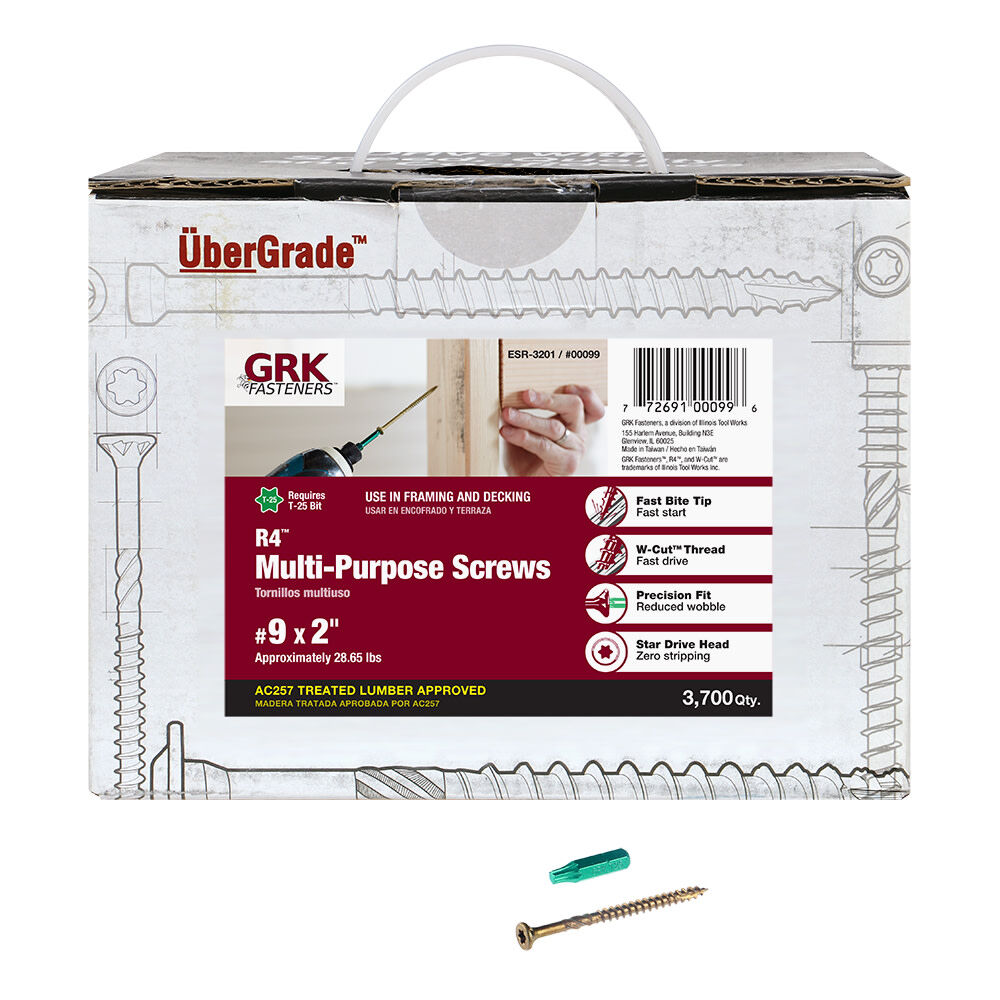 GRK Fasteners R4 Screw Bulk 9 x 2in – 00099