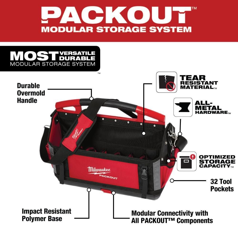 Milwaukee 20 in. PACKOUT Tote, large image number 2