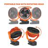 Ergodyne Chill-Its 6090 Orange Rechargeable Portable Jobsite Fan, small image number 3