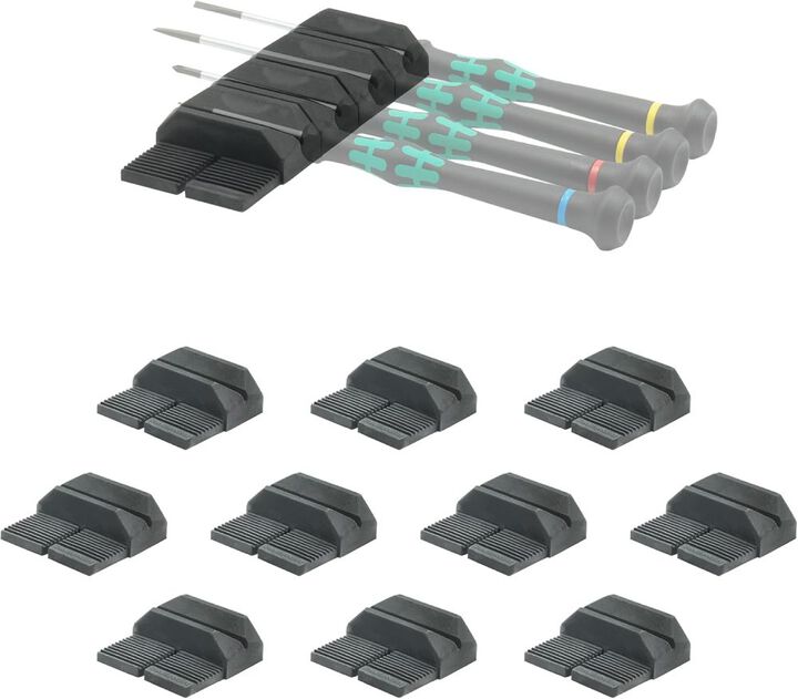 Stealthmounts TPE Drawer Hive Precision Screwdriver Holder, Black, 10 Pieces