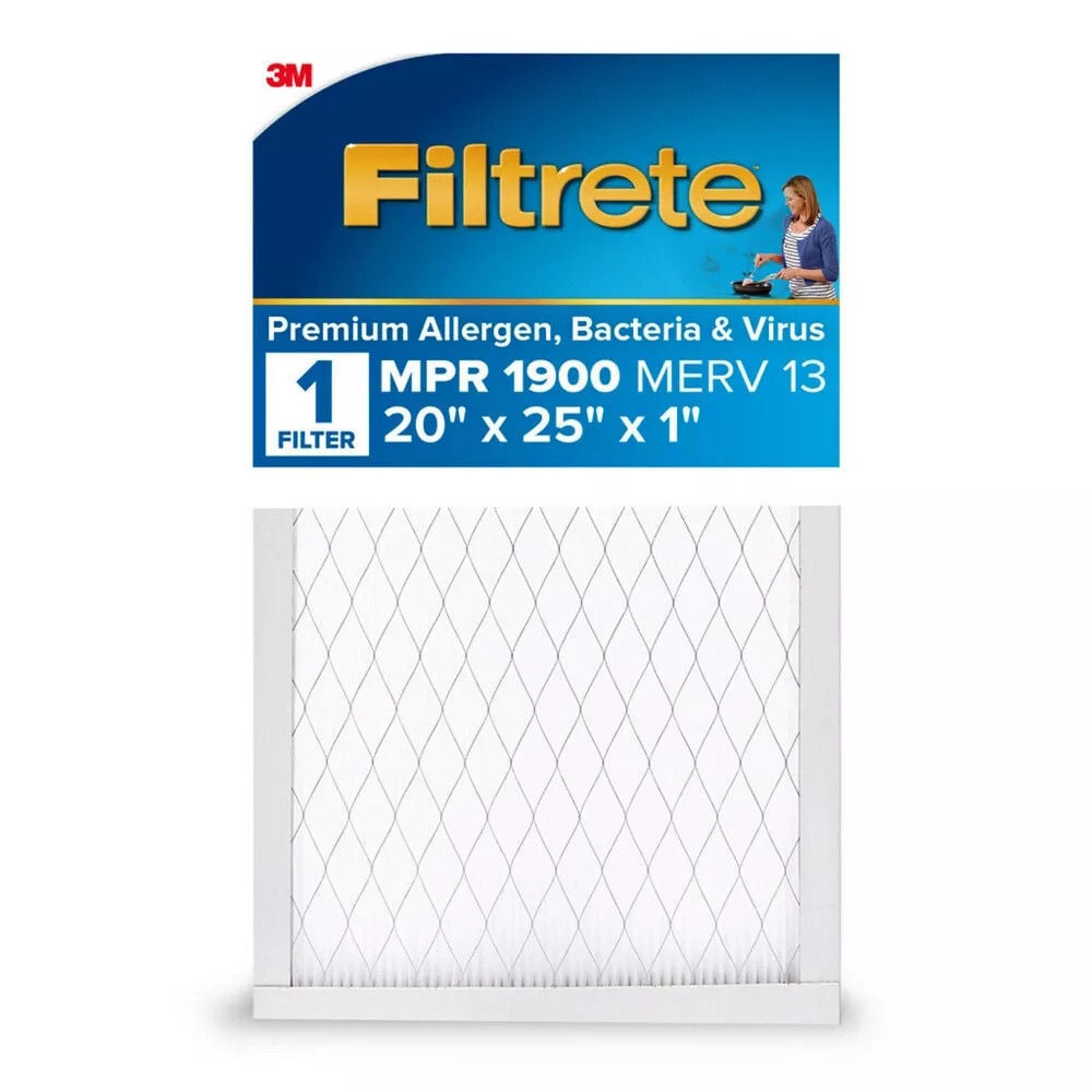 3M Filtrete 20 x 25 x 1-Inch 1900 MPR MERV 13 Allergen Defense Furnace Air Filter, large image number 1