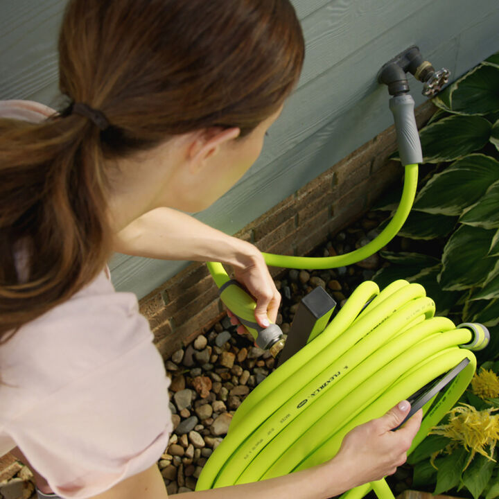 Flexzilla SwivelGrip Garden Hose, 5/8 Inch x 50 Feet, 3/4 Inch - 11 1/2 GHT Fittings, ZillaGreen, large image number 12