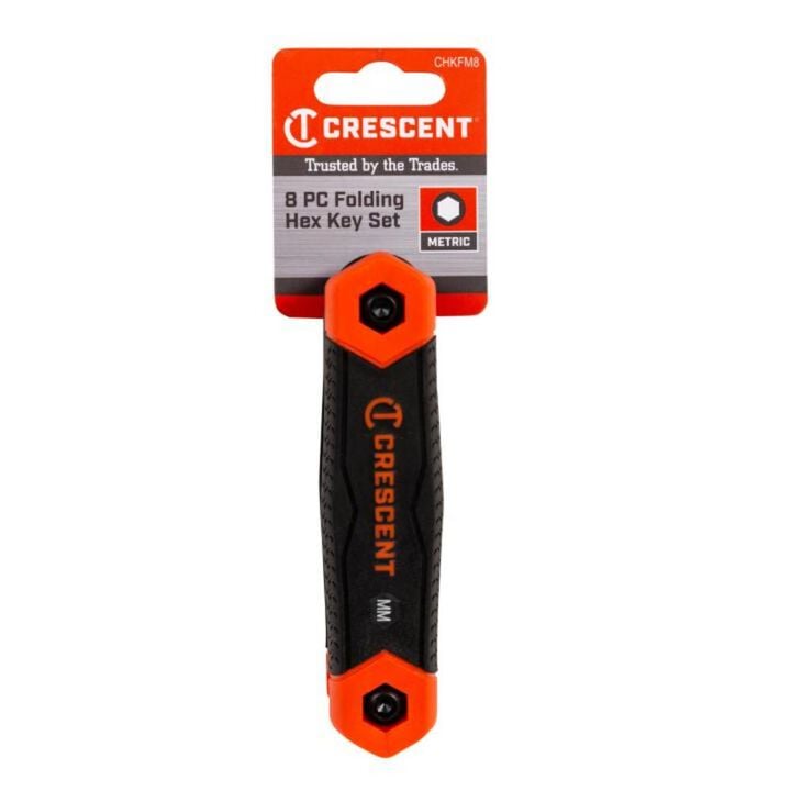 Crescent Hex Key Set 8 Pc. Folding Metric, large image number 1