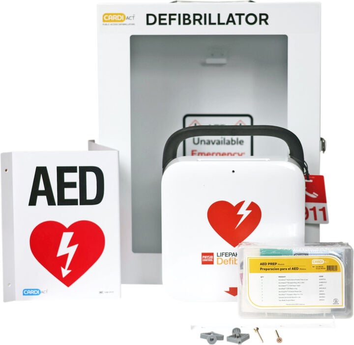 Aero Healthcare CARDIACT LIFEPAK CR2 Fully-automatic, USB, English with Handle Standard Cabinet