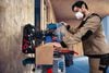 Bosch 12 Inch Glide Miter Saw with Wheeled Folding-Leg Saw Stand Bundle, small image number 4