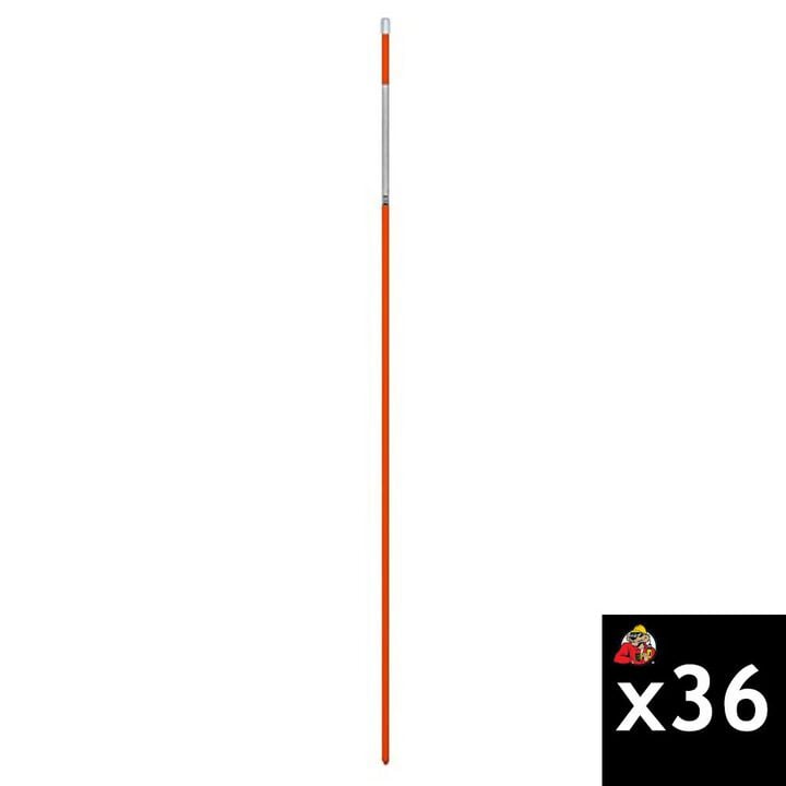 Fiberglass Innovations 48 In. Orange Driveway Marker with White Tape 36 Pieces