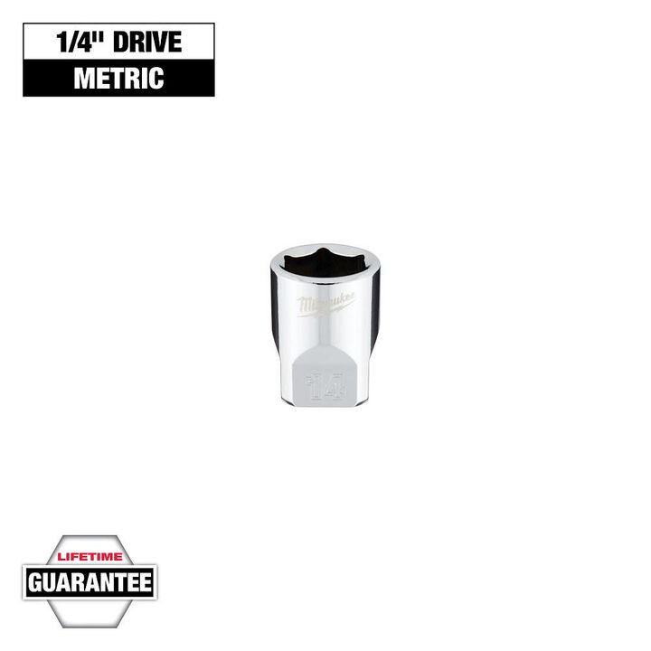 Milwaukee 1/4 in. Drive 14mm Metric 6-Point Socket, large image number 8