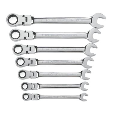 GEARWRENCH Ratcheting Wrench Set7 pc. SAE Flex Combination, large image number 0