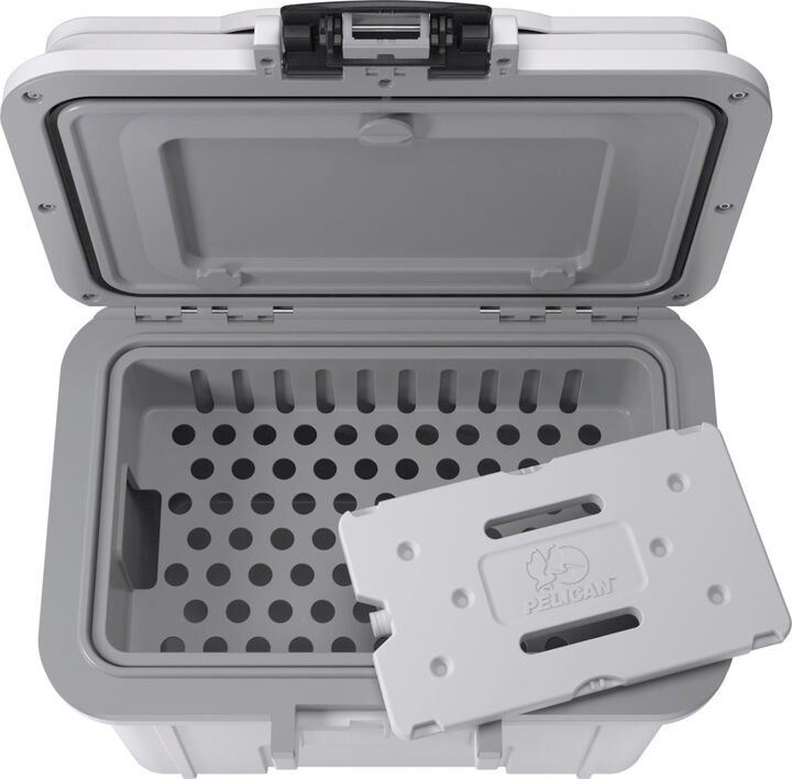 Pelican Plastic Personal Cooler with Handle, 8 Quart, White and Gray, large image number 5