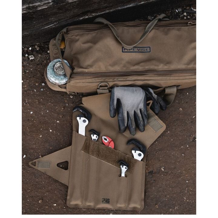 Pipe Vise TR1 Tool Roll Kit with Slim Pipe Wrench and Slim Jaw Plier Tools, large image number 4