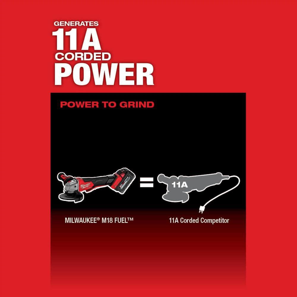 Milwaukee M18 Fuel 4 1 2inch 5inch Braking Grinder Paddle Switch No Lock Bare Tool 2882 20 - Image 6