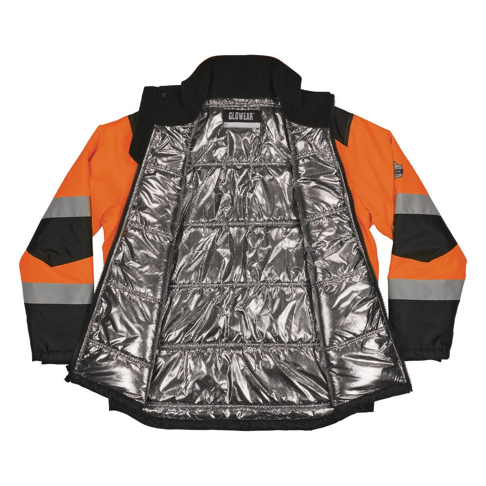 Ergodyne 8390 Orange Class 3 Hi-Vis Jacket with ampliFIRE Lining, large image number 12