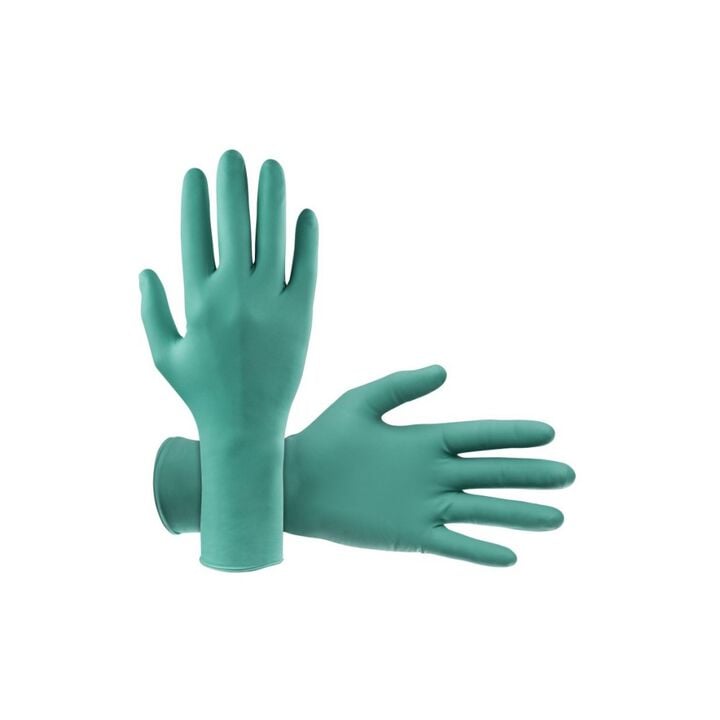 SAS Safety Chloroprene Disposable Gloves, Turquoise, Medium 50ct