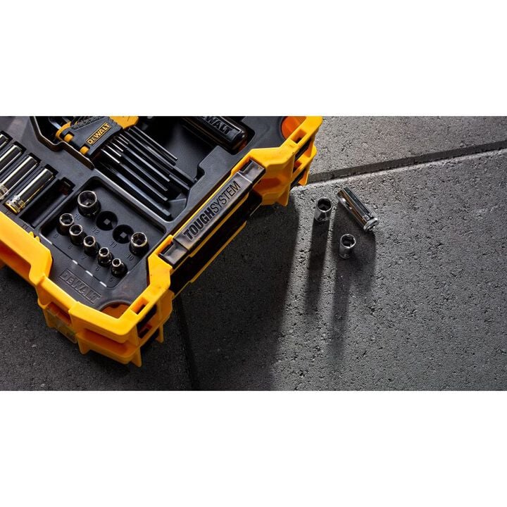 DEWALT TOUGHSYSTEM Mechanics Tool Set 1/4in 3/8in Drive 131pc, large image number 7