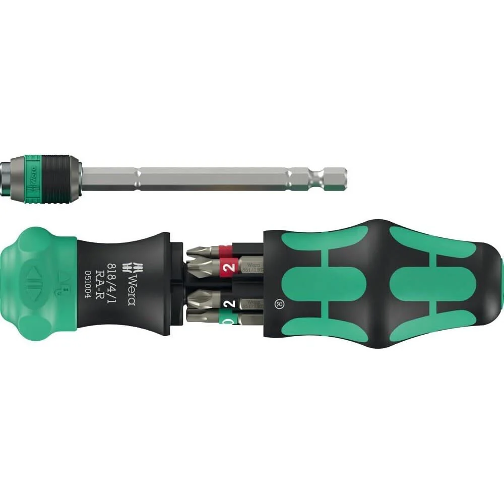 Wera Tools Kompakt 20 RA-R Kraftform Screwdriver Bit Set, 6 Pieces, large image number 1