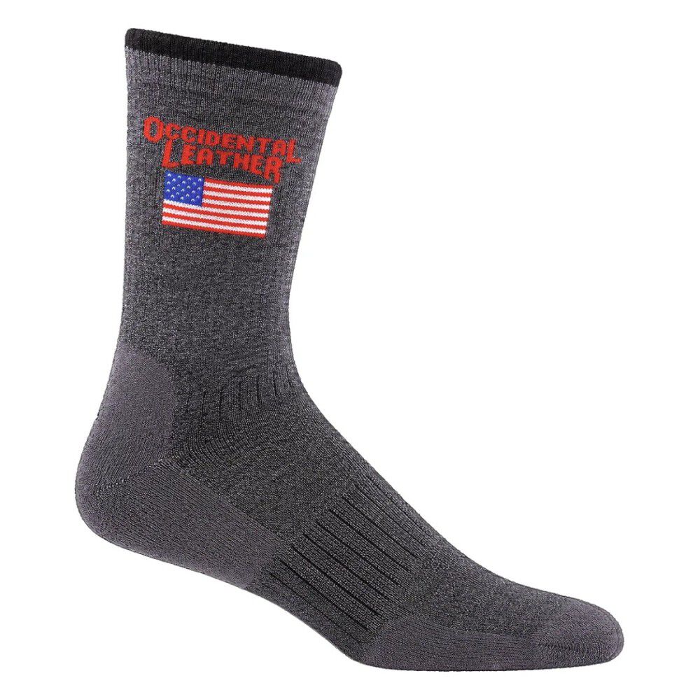 Occidental Leather Mid-Calf Oxy Flag Wool Socks Charcoal Unisex Fits Sizes 8-13, large image number 2