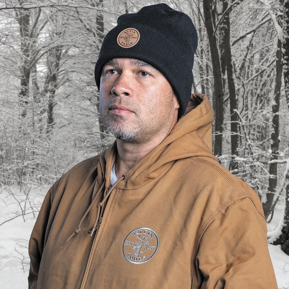 Klein Tools Heavy Knit Hat Black, large image number 4