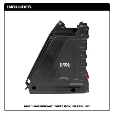 Milwaukee M12 HAMMERVAC Dust Box Filter Lid, large image number 1