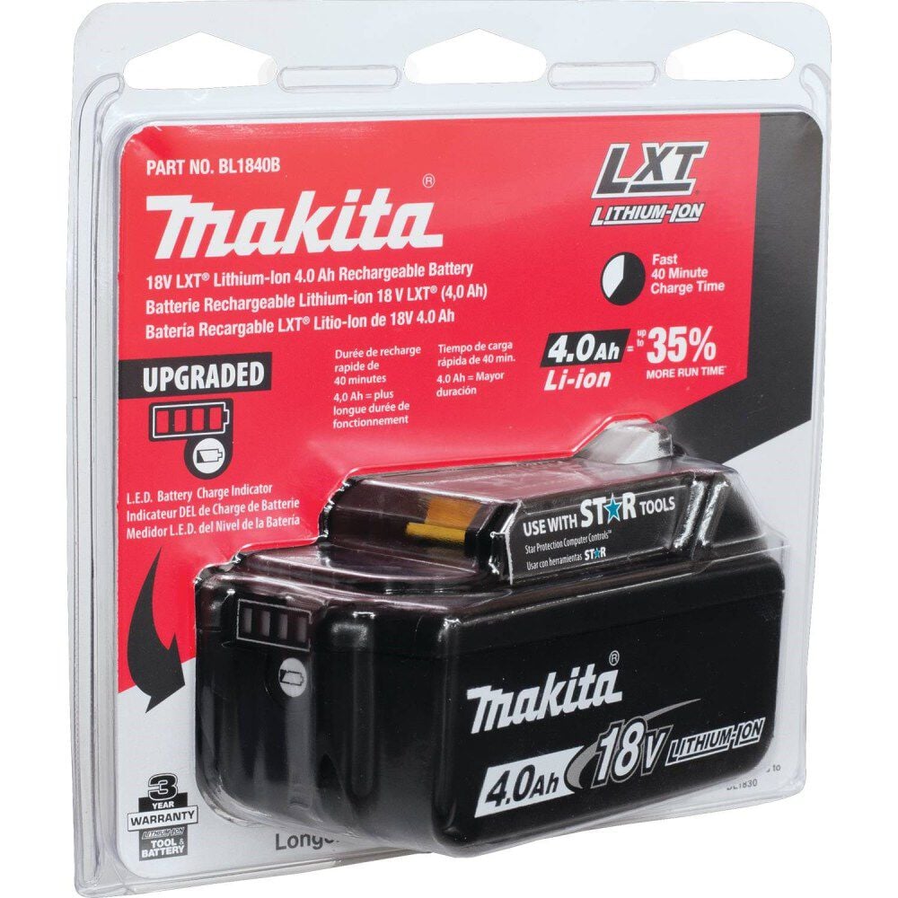 Makita 18V LXT 18V 4Ah Lithium Ion Power Tool Battery Pack with Fuel Indicator (2 Pack), large image number 6