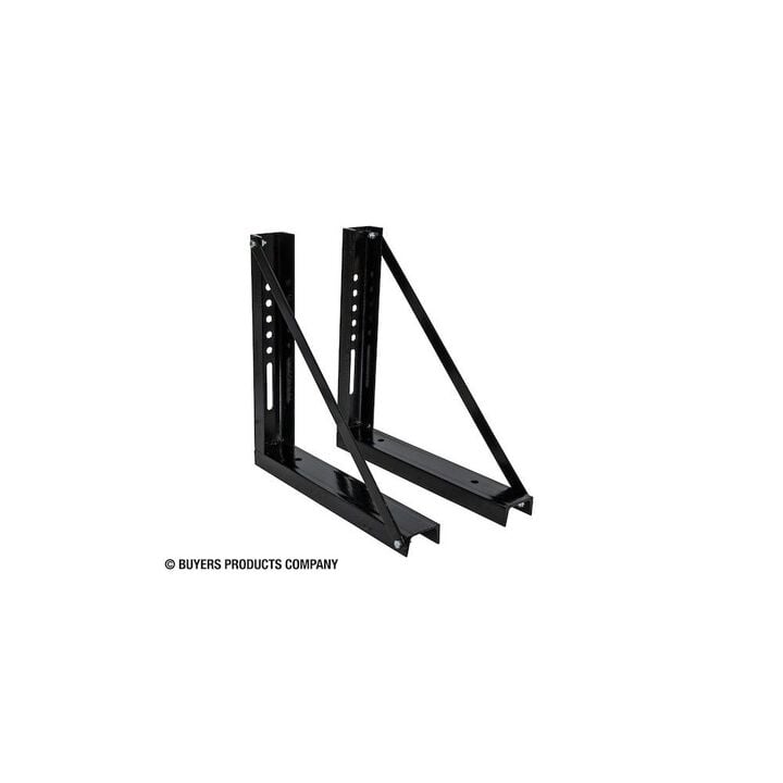 Buyers Products Company 18x18 Inch Bolted Black Structural Steel Mounting Brackets