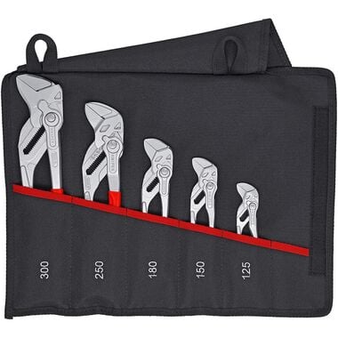 Knipex Pliers Wrench Set in Tool Roll 5pc, large image number 1