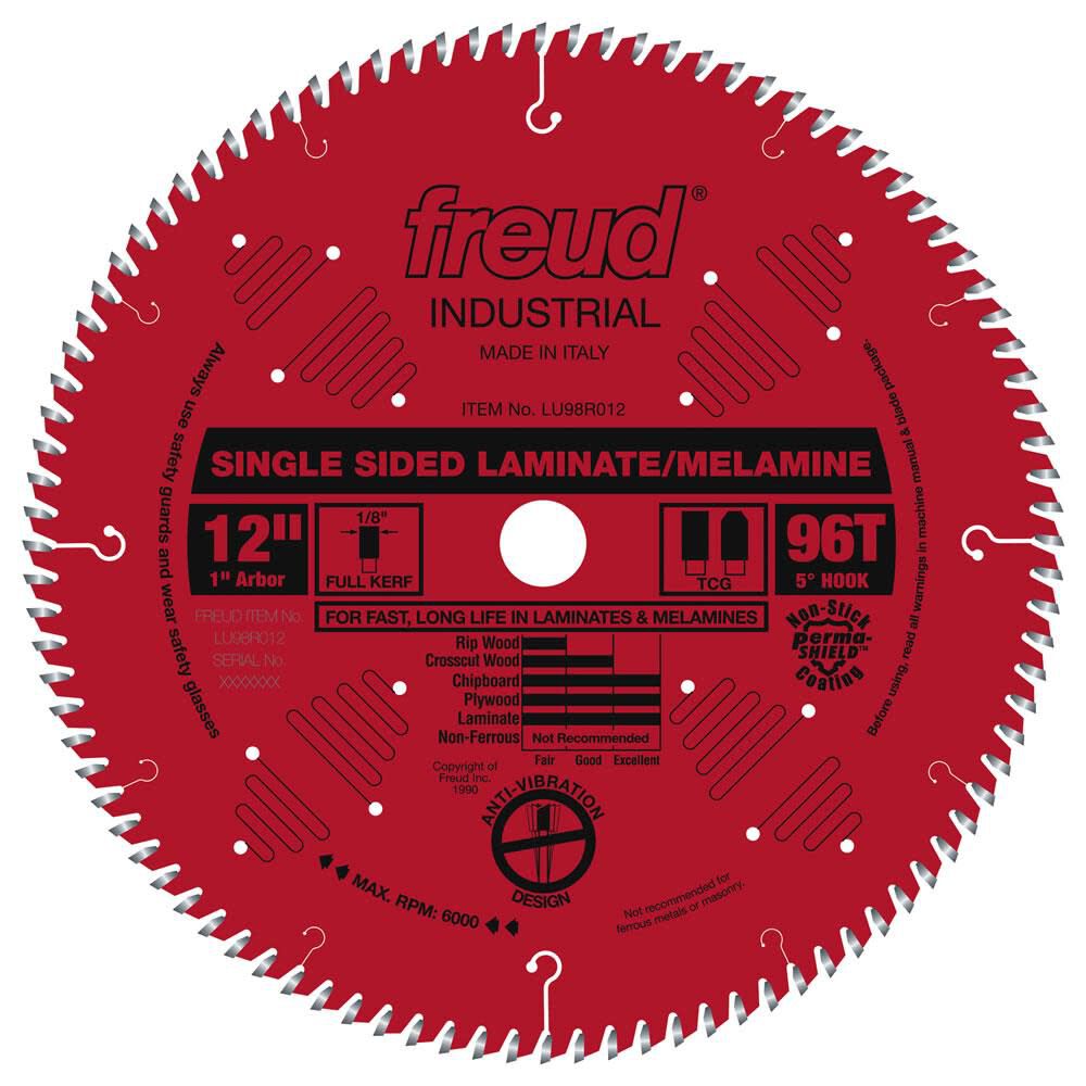 Freud 12in Single Sided Laminate/Melamine Blade with Perma-SHIELD Coating, large image number 1