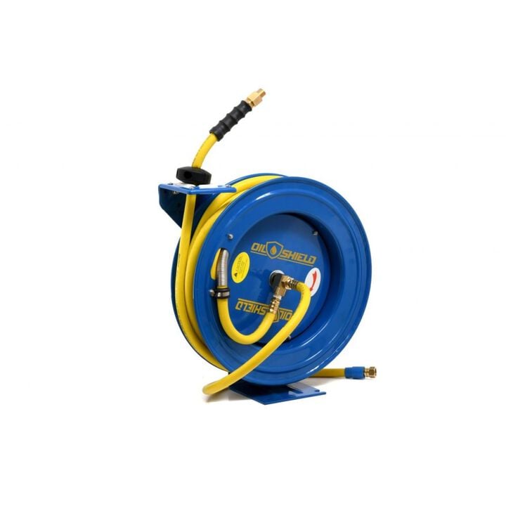 BluBird OilShield 1/2 Inch x 50 Ft. Air Hose Reel HD Single Arm Assembly